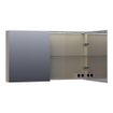Saniclass Dual Armoire de toilette 119x70x15cm éclairage intégré rectangulaire 2 portes pivotantes MDF Taupe brillant SW371712