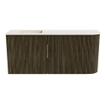 Mondiaz JOYA-DLUX 91.6cm toiletmeubel - ronding rechts kleur Shadow - Wastafel FAYE positie Links Zonder kraangat kleur Meli. SW1424908