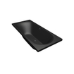 Xenz Cuba Duobad - 180x80x51 - afvoer Midden - acryl - ebony SW103064