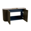 Mondiaz JOYA-DLUX 83.2cm meuble de salle de bains - arrondi gauche et droite couleur Shadow - Vasque FAYE position Milieu 1 trou de robinet couleur Arena SW1424856