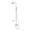 Xellanz Caralda Eco thermostatische badmengkraan met regendoucheset opbouw chroom SHOWROOMMODEL SHOW25956