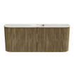 Mondiaz JOYA-DLUX Meuble de salle de bains 103,2cm - arrondis gauche et droite couleur Dusk - Vasque FAYE position Milieu 1 trou de robinet couleur Frappe. SW1423119