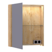 BRAUER Dual Armoire de toilette 59x70x15cm éclairage intégré rectangulaire 1 portes pivotantes MFC Nomad SW371825