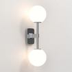 Astro Tacoma Twin Wandlamp/Plafondlamp - 230V - IP44 - bol - wit glas - chroom SW1569659