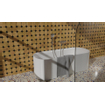 Fortifura Calvi Robinet de baignoire thermostatique avec douchette ronde, support et flexible métal Inox brossé PVD SW811980