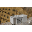 FortiFura Calvi Robinet de baignoire thermostatique avec douchette ronde, support et flexible métal Inox brossé PVD SW811980