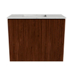 Mondiaz JOYA-DLUX 50cm toiletmeubel - kleur Ruby - Wastafel FAYE positie Links 1 kraangat kleur Opalo. SW1423681