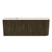 Mondiaz JOYA-DLUX 111.6cm toiletmeubel - ronding rechts kleur Shadow - Wastafel FAYE positie Links Zonder kraangat kleur Nata. SW1424995