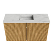Mondiaz JOYA-DLUX 70cm toiletmeubel - kleur Oak - Wastafel FAYE positie Midden Zonder kraangat kleur Opalo. SW1422119