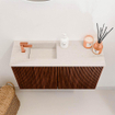 Mondiaz JOYA-DLUX 70cm toiletmeubel - kleur Ruby - Wastafel FAYE positie Links 1 kraangat kleur Meli. SW1425340