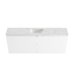 MONDIAZ TURE-DLUX 120cm meuble WC Talc. EDEN lavabo Opalo position milieu. Sans trou de robinet. SW1104141
