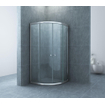 Xellanz Eco kwartronde cabine met twee schuifdeuren 1000 x 1000 x 1900 x 5 mm nano helder glas/chroom SW536670