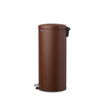 Brabantia NewIcon Poubelle à pédale - 30 litres - seau intérieur en plastique - mineral cosy brown SW1117493