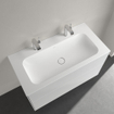 Villeroy & Boch Finion Lavabo pour meuble 100x50cm 2 trous de robinet Ceramic+ stone white SW209574