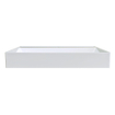 Arcqua Edge Opbouw Wastafel - 80x47x12cm - 1 kraangat - cast marble - glans wit SW1581337