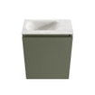 MONDIAZ TURE-DLUX Meuble toilette - 40cm - Army - EDEN - vasque Ostra - position gauche - sans trou de robinet SW1104692