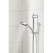 GROHE Vitalio Joy 110 Ensemble barre de douche - 60cm - douchette ronde - 2 types de jets - flexible de douche lisse - chrome/noir 4357674