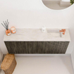 Mondiaz JOYA-DLUX 100cm toiletmeubel - kleur Shadow - Wastafel FAYE positie Rechts 1 kraangat kleur Ostra. SW1423026