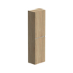 Thebalux Type badkamerkast 45x29x165cm 2 linksdraaiende deuren met softclose greeploos Greeplijst wit mat MDF/spaanderplaat carbon wood SW716655