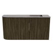 Mondiaz JOYA-DLUX 81.6cm toiletmeubel - ronding links kleur Shadow - Wastafel FAYE positie Rechts Zonder kraangat kleur Oza. SW1425091