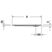 Duravit Starck Slimline receveur de douche acrylique carré 90x90x4,5cm blanc 0297096