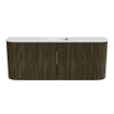 Mondiaz JOYA 103.2cm toiletmeubel - ronding links en rechts kleur Shadow - Wastafel FAYE positie Midden 1 kraangat kleur Talc. SW1421453