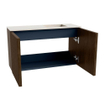 Mondiaz JOYA-DLUX 70cm toiletmeubel - kleur Walnut - Wastafel FAYE positie Rechts 1 kraangat kleur Meli. SW1424404
