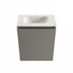 MONDIAZ TURE-DLUX Meuble toilette - 40cm - Smoke - EDEN - vasque Ostra - position centrale - sans trou de robinet SW1105094