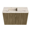 Mondiaz JOYA-DLUX 60cm meuble de salle de bains - couleur Dusk - Vasque FAYE position Gauche 1 trou de robinet couleur Nata. SW1425885