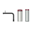 Quooker BE Front robinet d'eau bouillante - bec orientable - Combi incl. réservoir Cube - Eau chaude / bouillante / pétillante / filtrée - Noir SW804576