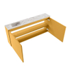 MONDIAZ TURE-DLUX Meuble toilette - 120cm - Ocher - EDEN - vasque Glace - position gauche - 1 trou de robinet SW1103413