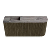 Mondiaz JOYA-DLUX 91.6cm toiletmeubel - ronding rechts kleur Shadow - Wastafel FAYE positie Links Zonder kraangat kleur Sombra. SW1425224