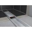 Easydrain compact zero drainage simple plaque avec sortie latérale 6x100cm 50mm acier inoxydable 2301357