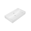 Saniclass Levina Meuble lavabo - 60.5x47x12cm - trop-plein - 1 lavabo - sans trou de robinet - céramique - blanc brillant SW1382542