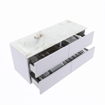 MONDIAZ VICA-DLUX Ensemble meuble de salle de bains - 120cm - meuble bas cale - 4 tiroirs - lavabo encastré cloud gauche - 1 trou de robinet - version haute 60cm - frape SW1089021