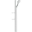 Hansgrohe Raindance Select S Ensemble de douche Unica - barre de douche - douchette Raindance Select S 120 3jet - porte-savon - tuyau de douche 150cm - 160cm - blanc/chrome SW157208