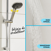GROHE Vitalio Joy 110 Ensemble barre de douche - 60cm - douchette ronde - 2 types de jets - flexible de douche lisse - chrome/noir 4357674