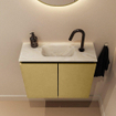 MONDIAZ TURE-DLUX Meuble toilette - 60cm - Oro - EDEN - vasque Ostra - position centrale - 1 trou de robinet SW1104942