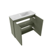 MONDIAZ TURE-DLUX Meuble toilette - 60cm - Army - EDEN - vasque Opalo - position droite - 1 trou de robinet SW1105220