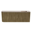Mondiaz JOYA-DLUX 111.6cm toiletmeubel - ronding links kleur Dusk - Wastafel FAYE positie Rechts Zonder kraangat kleur Arena. SW1425782
