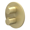 IVY Pact Partie encastrable - pour thermostat encastrable - 1 robinet d'arrêt - rosace ronde - Or mat brossé PVD SW1030974