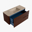 Mondiaz CIRO-DLUX Ensemble de meubles de salle de bains - 110x45x50cm - Plan vasque solid surface Arena - 1 vasque au milieu - 1 trou de robinet - 2 tiroirs - Ruby SW1531905