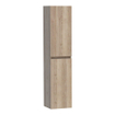Saniclass Solution Badkamerkast - 160x35x35cm - 2 greeploze links- rechtsdraaiende deur - MFC - legno calore SW370845