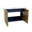 Mondiaz JOYA 71.6cm meuble de toilette - arrondi droit couleur Dusk - Vasque FAYE position Gauche Sans trou de robinet couleur Talc. SW1421578