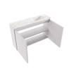 MONDIAZ TURE-DLUX meuble WC 80cm Cale. lavabo EDEN Frappe position droite. Avec 1 trou de robinet. SW1102703