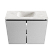 MONDIAZ TURE-DLUX Meuble toilette - 60cm - Plata - EDEN - vasque Ostra - position centrale - sans trou de robinet SW1104995