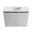 MONDIAZ TURE-DLUX meuble WC 60cm Plata. EDEN lavabo Ostra position centrale. Sans trou de robinet. SW1104995