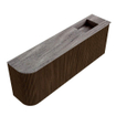Mondiaz JOYA-DLUX 111.6cm toiletmeubel - ronding links kleur Walnut - Wastafel FAYE positie Rechts Zonder kraangat kleur Oza. SW1424598