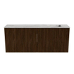 Mondiaz JOYA-DLUX 100cm meuble de salle de bains - couleur Walnut - Vasque FAYE position Droite 1 trou de robinet couleur Glace. SW1422382