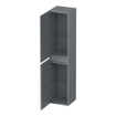 BRAUER Joy Wavy Armoire haute - 160x35x35cm - 1 porte - ouverture à gauche ou à droite - sans poignée - gris mat SW1201322